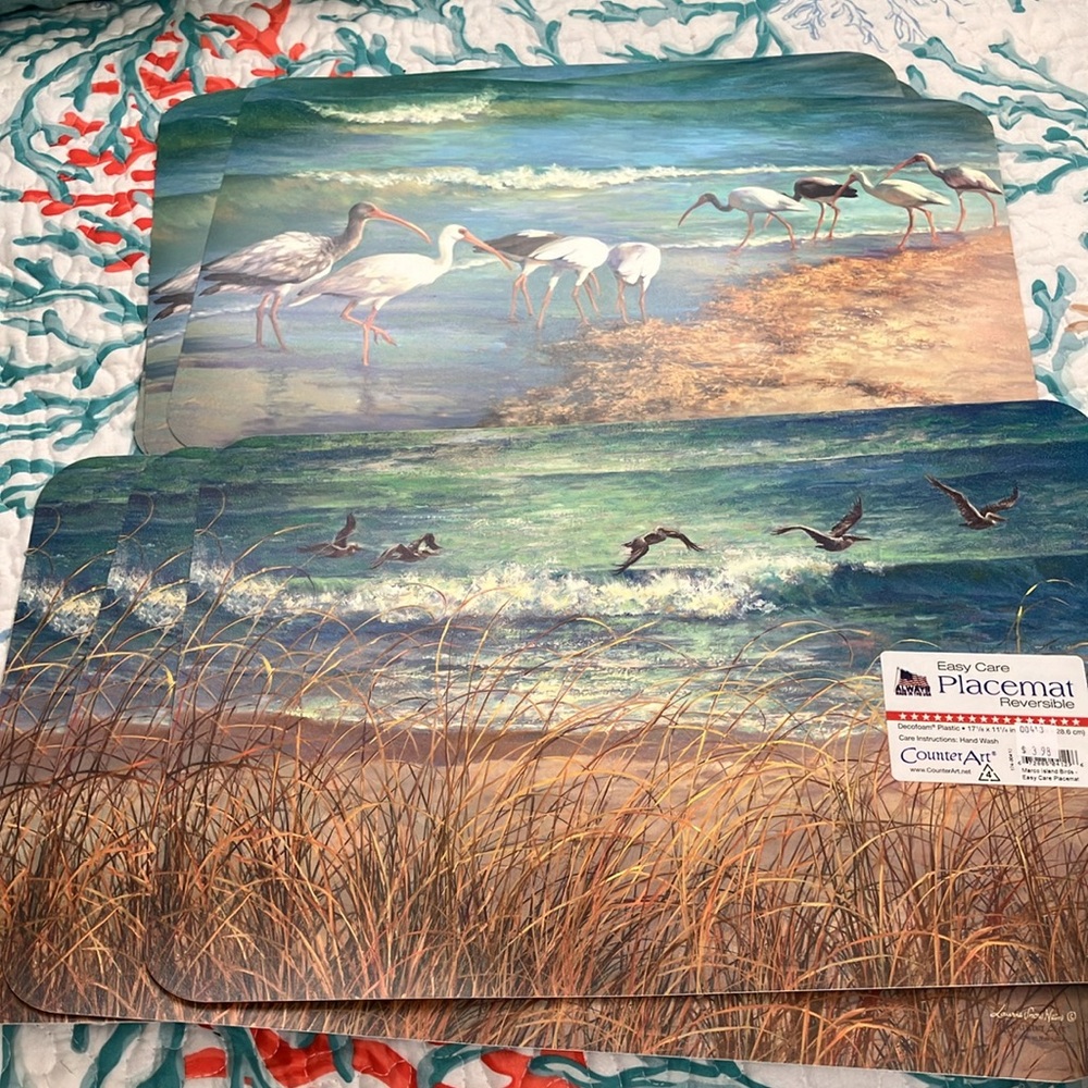 6 new coastal Placemats
Reversible